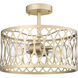 Arelyn 1 Light 13 inch Painted Modern Gold Indoor Semi-Flush Ceiling Light